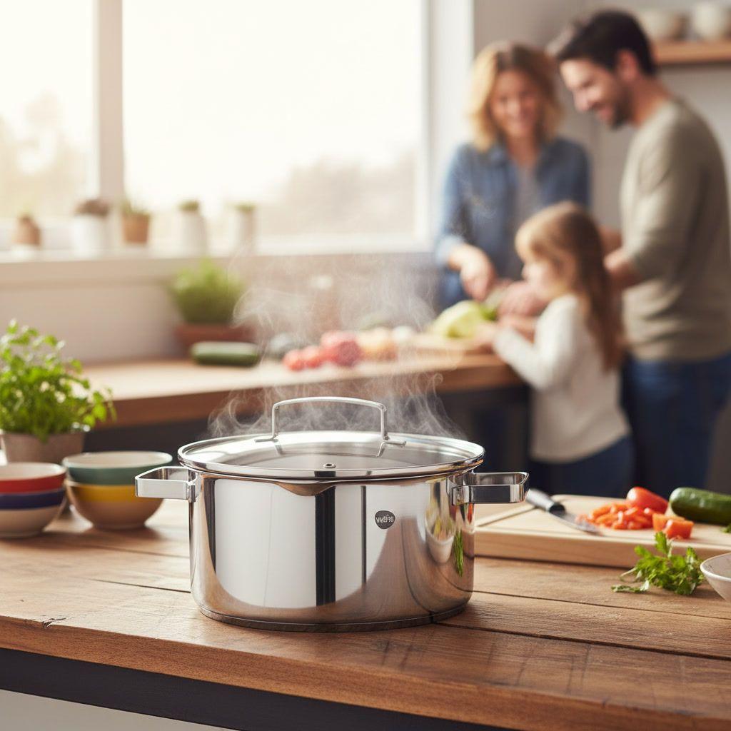 Olla Cacerola Acero Inoxidable 20cm Tapa Wens Induccion-3