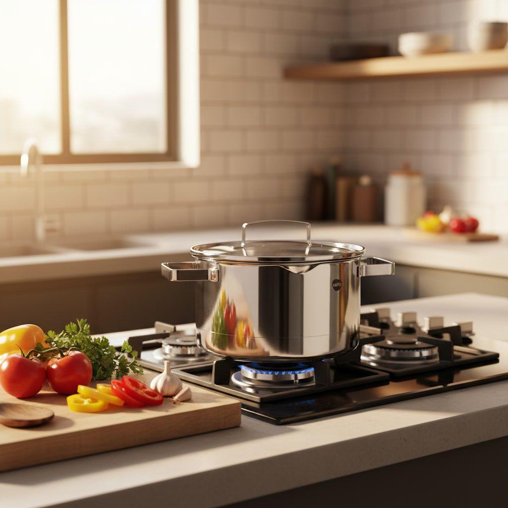 Olla Cacerola Acero Inoxidable 20cm Tapa Wens Induccion-4