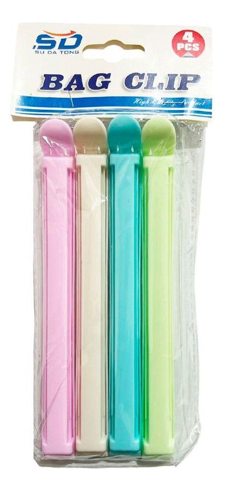 4 Clip Bolsas 15 Cm Sellado Facil Alimentos Conservacion-0
