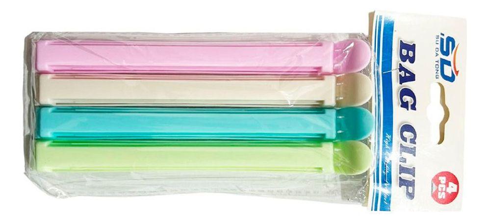4 Clip Bolsas 15 Cm Sellado Facil Alimentos Conservacion-1