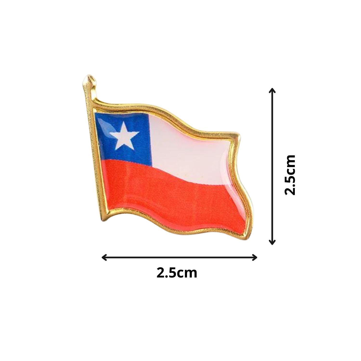 Set 6 Pines Banderas Chilenas Fiestas Patrias Cotillon-3