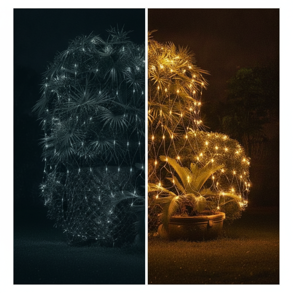 Guirnalda Malla Luces Led Solar 100 Luces 1.5x1.5m Calida-9