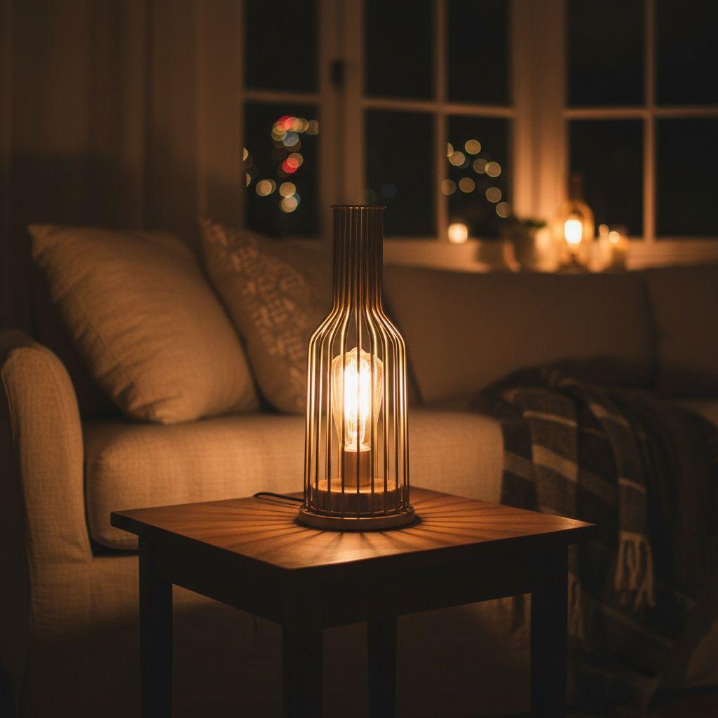 Lampara de Mesa Vintage LED Decorativa a Pilas Velador-1
