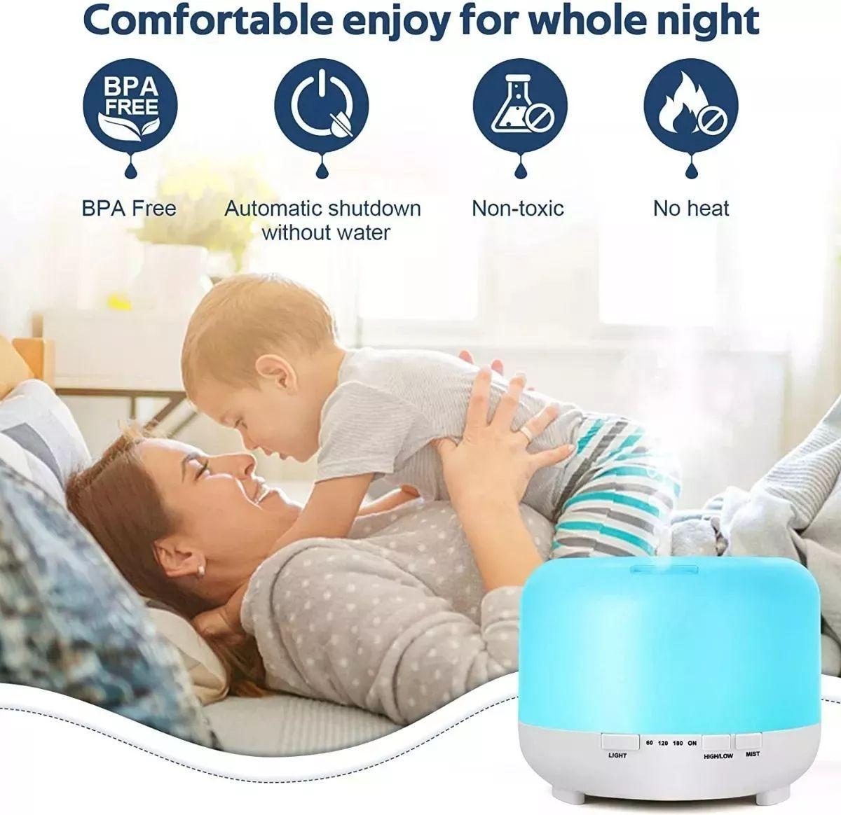 Humidificador Ultrasonico + Aceite Para Humificador Esencias-6