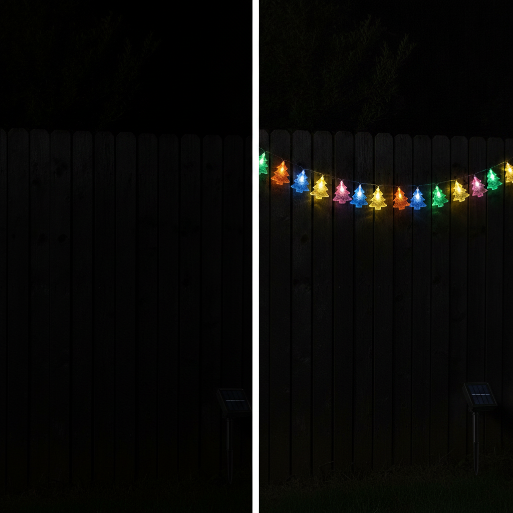 Guirnalda Solar 20 Luces Arbolito Led 6m Multicolor Navidad-4