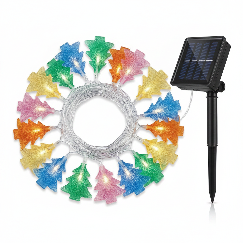 Guirnalda Solar 20 Luces Arbolito Led 6m Multicolor Navidad-7