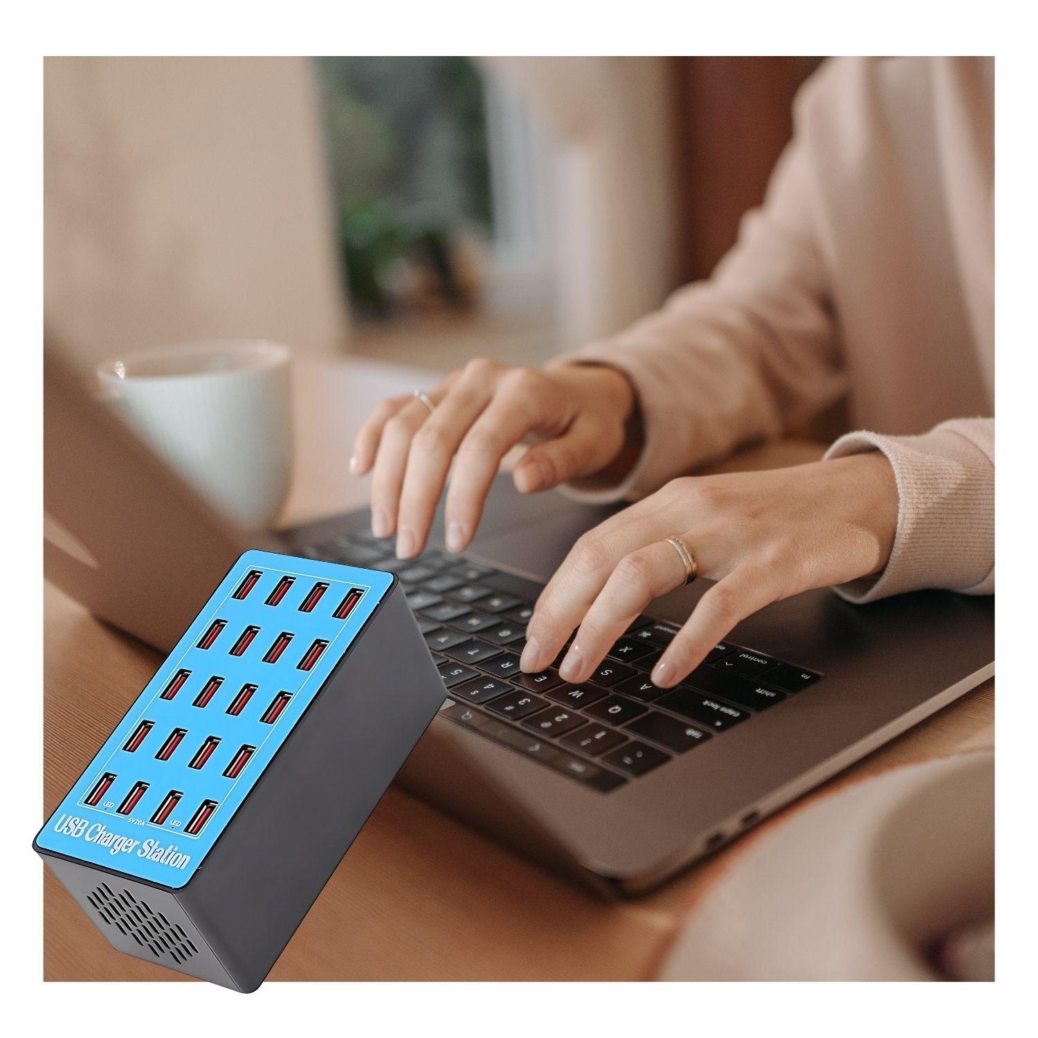 Cargador Universal Carga Rápida 20 Puertos Usb 100w A 5v-2