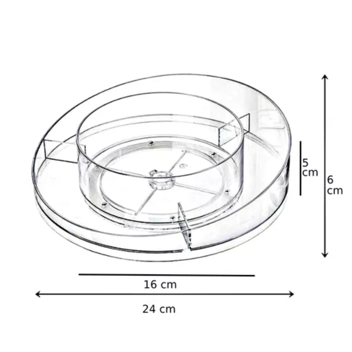 Organizador Maquillajes 360 Grados Un Nivel 24cm Coquette-3