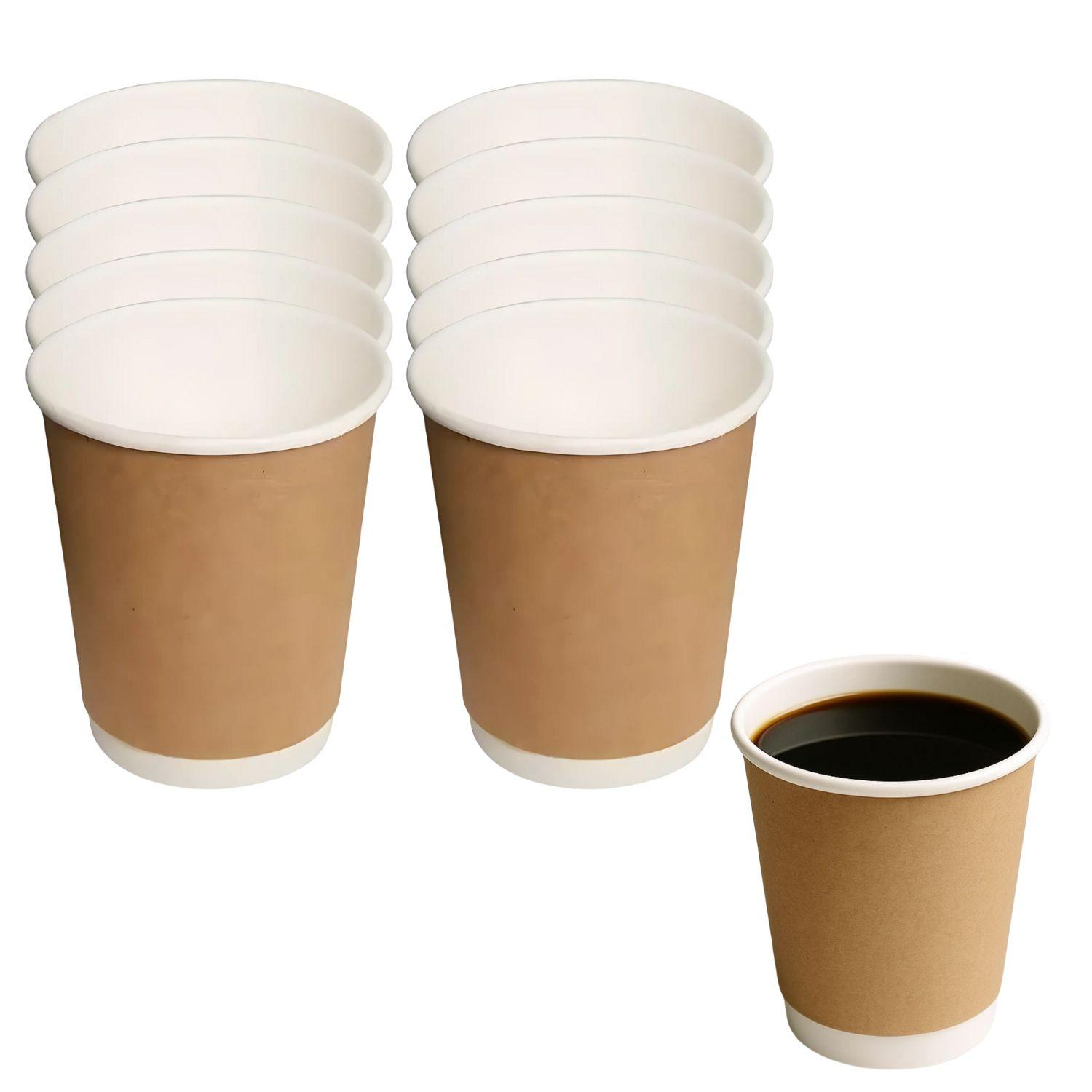 Set 100 Vasos Cafe Polipapel Termico 236mL 8Oz Desechable-0