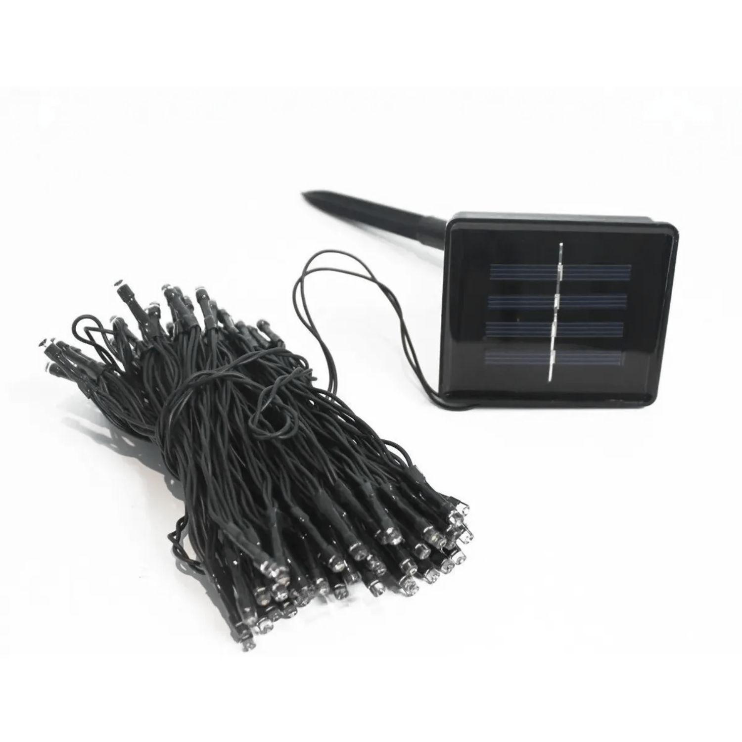 Luces Guirnalda Navidad Solar 100 Led RGB 10M Decoracion-2