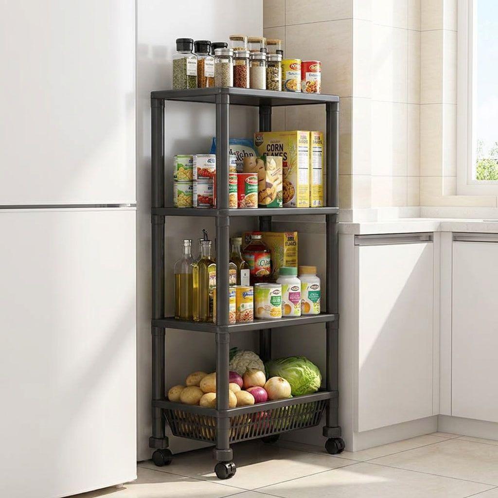 Carro Organizador De Cocina Verdulero 4 Niveles Con Ruedas-3