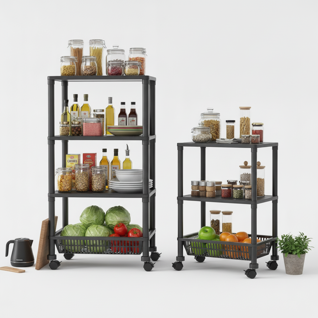 Carro Organizador De Cocina Verdulero 4 Niveles Con Ruedas-8