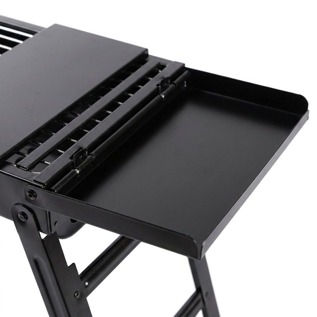 Parrilla Portátil Plegable Carbón 89cm Bandejas Laterales-7