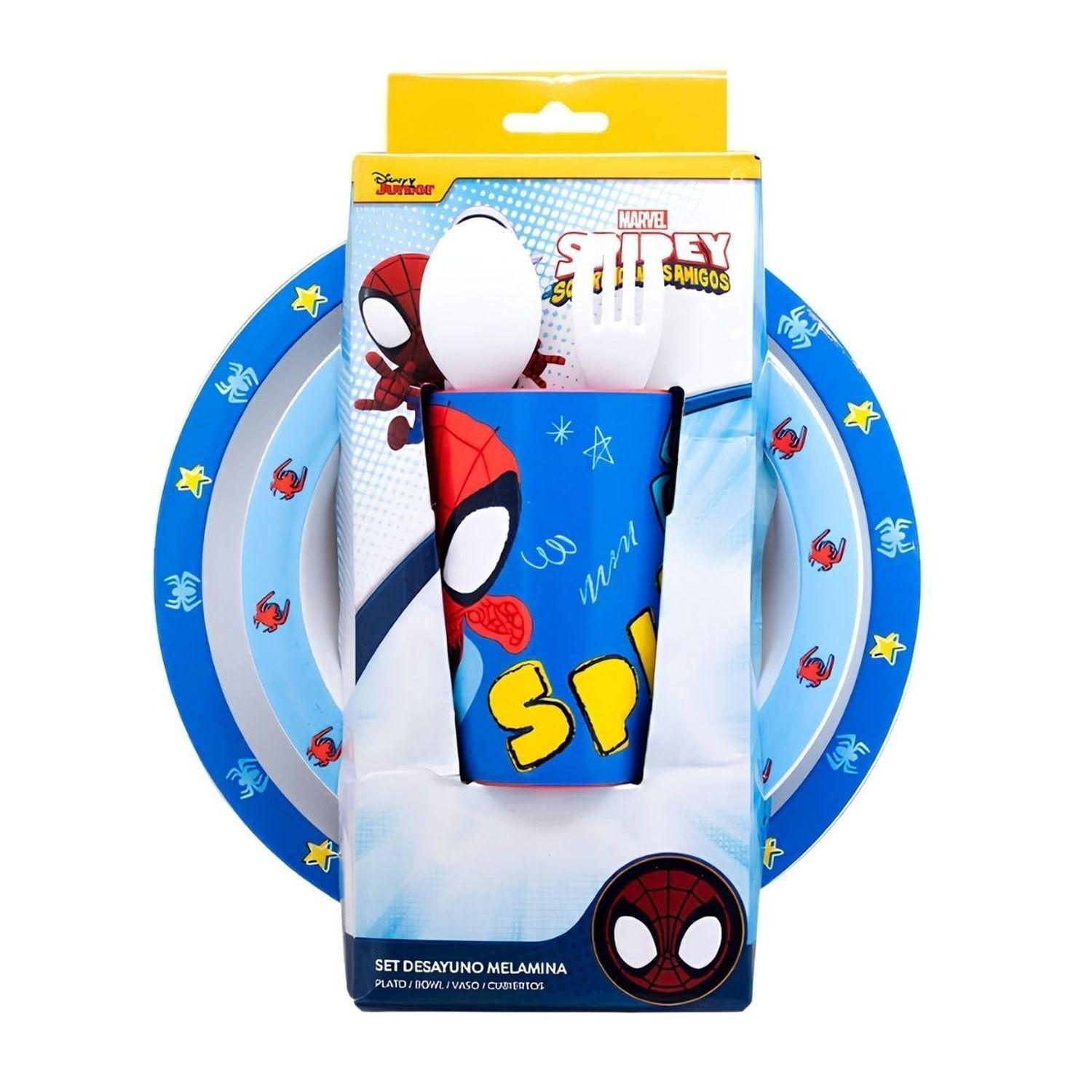 Set Desayuno Spiderman Infantil Melamina Libre de BPA-0
