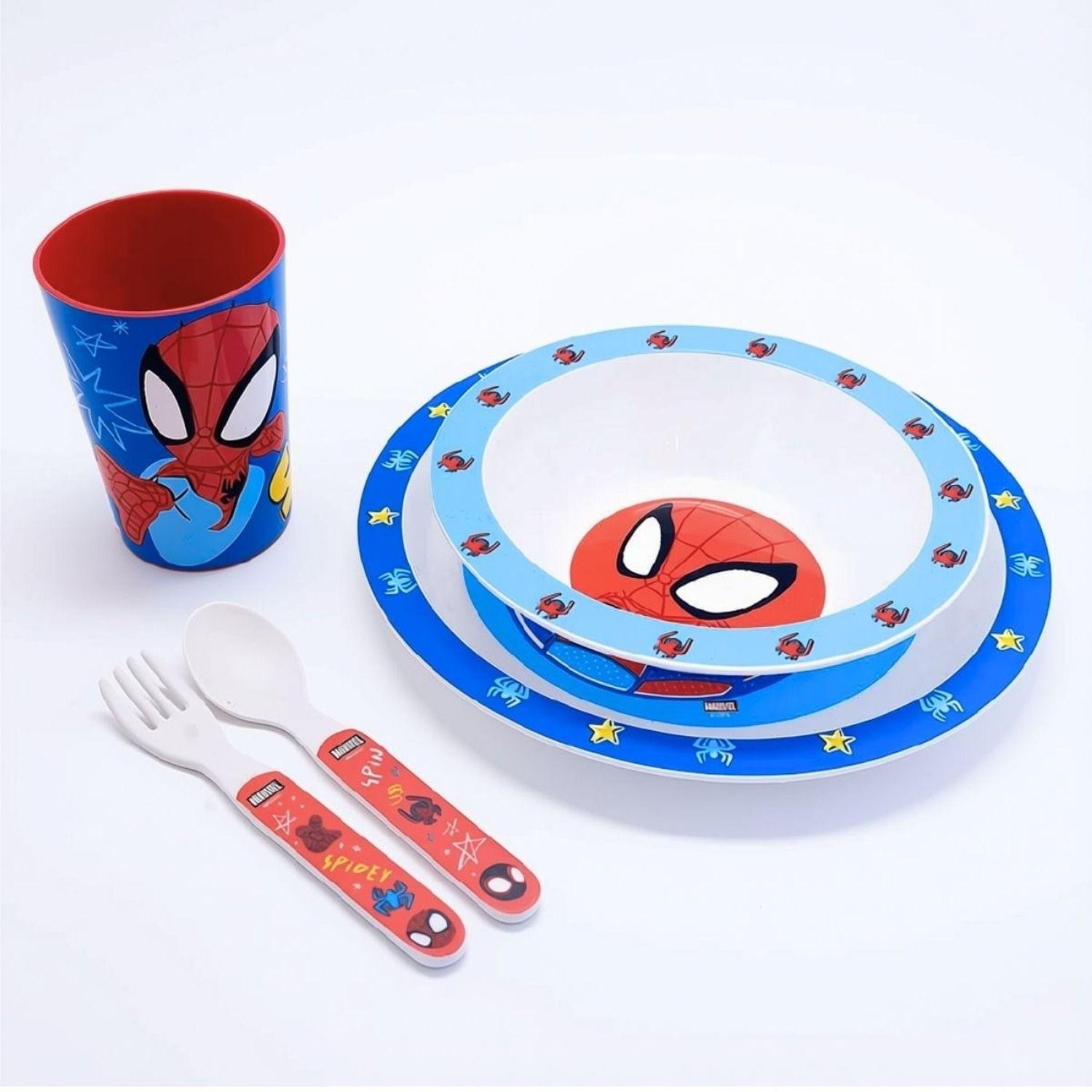 Set Desayuno Spiderman Infantil Melamina Libre de BPA-1
