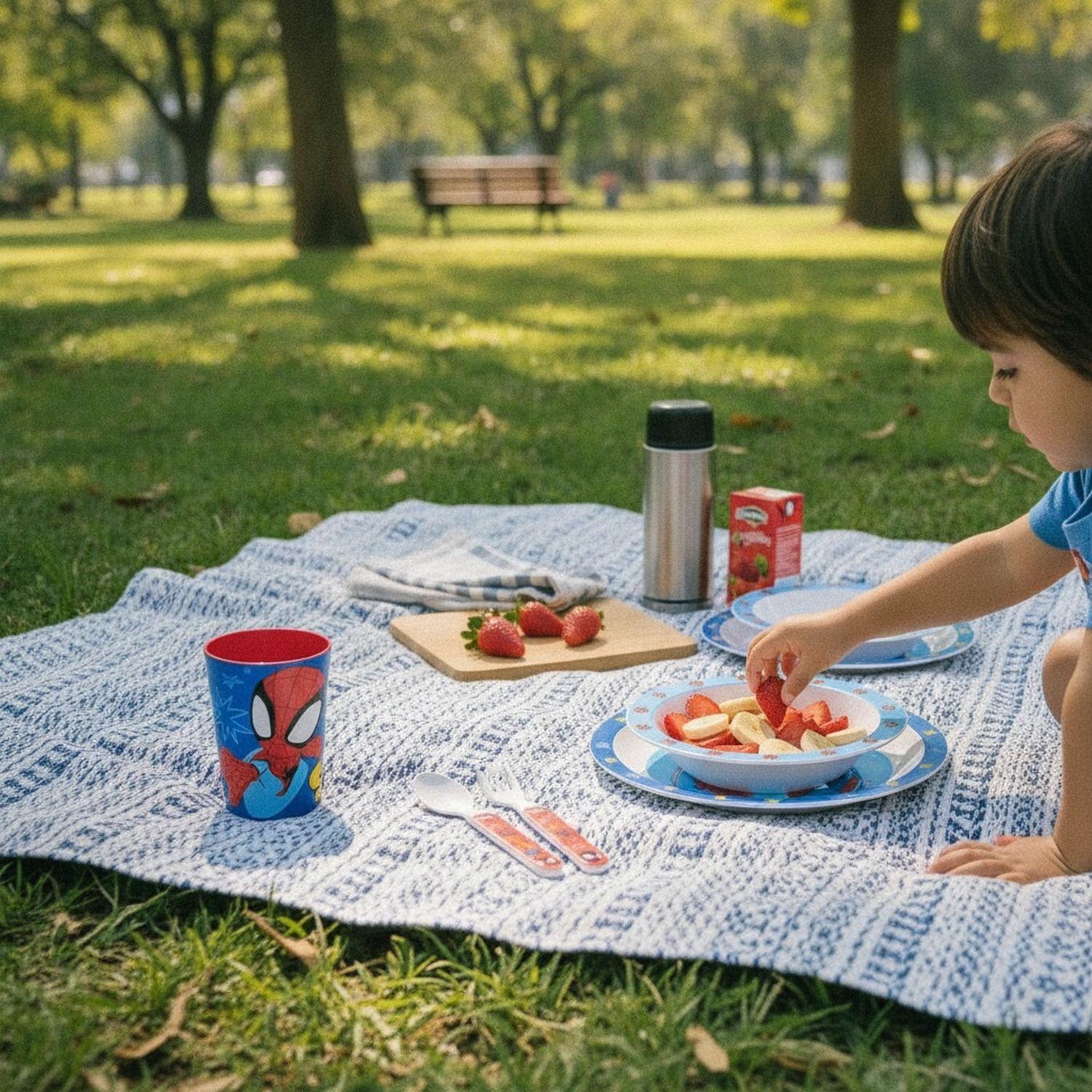 Set Desayuno Spiderman Infantil Melamina Libre de BPA-6