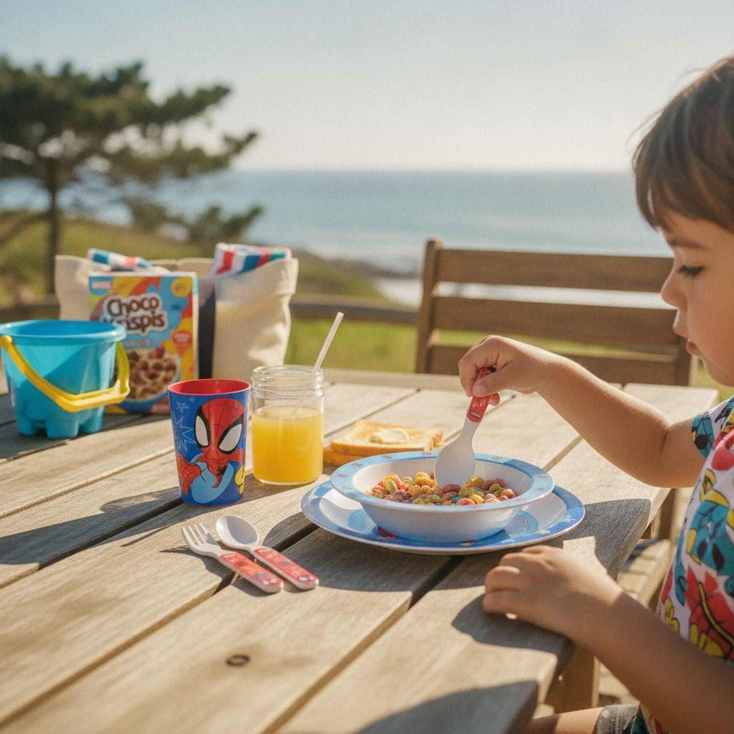 Set Desayuno Spiderman Infantil Melamina Libre de BPA-7