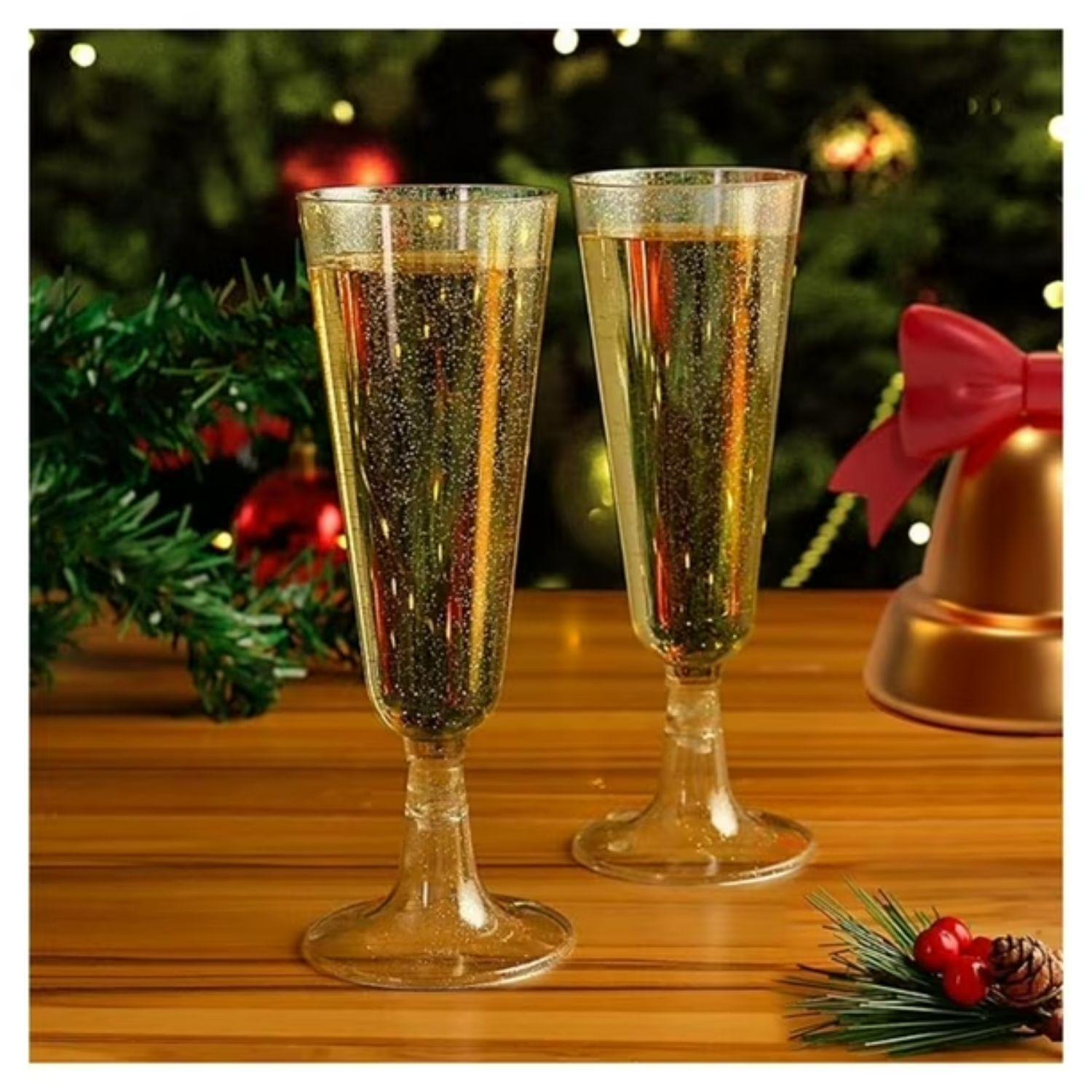 Set 40 Copas Champagne Desechable Acrilico Champán Plastico-2