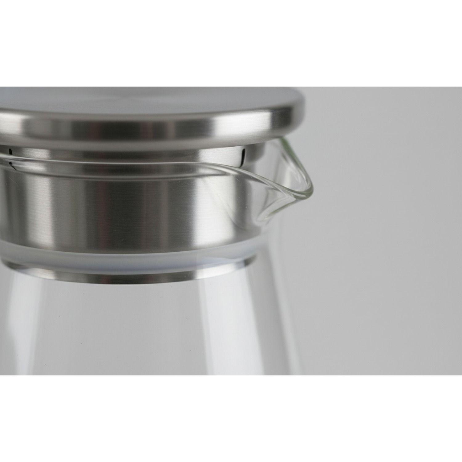 Jarra de Vidrio con Tapa Transparente Moderna 1700mL-3