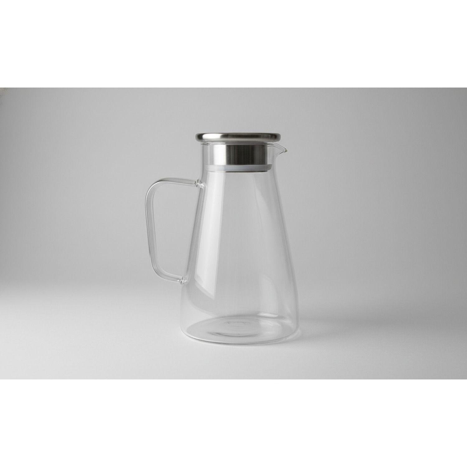 Jarra de Vidrio con Tapa Transparente Moderna 1700mL-6