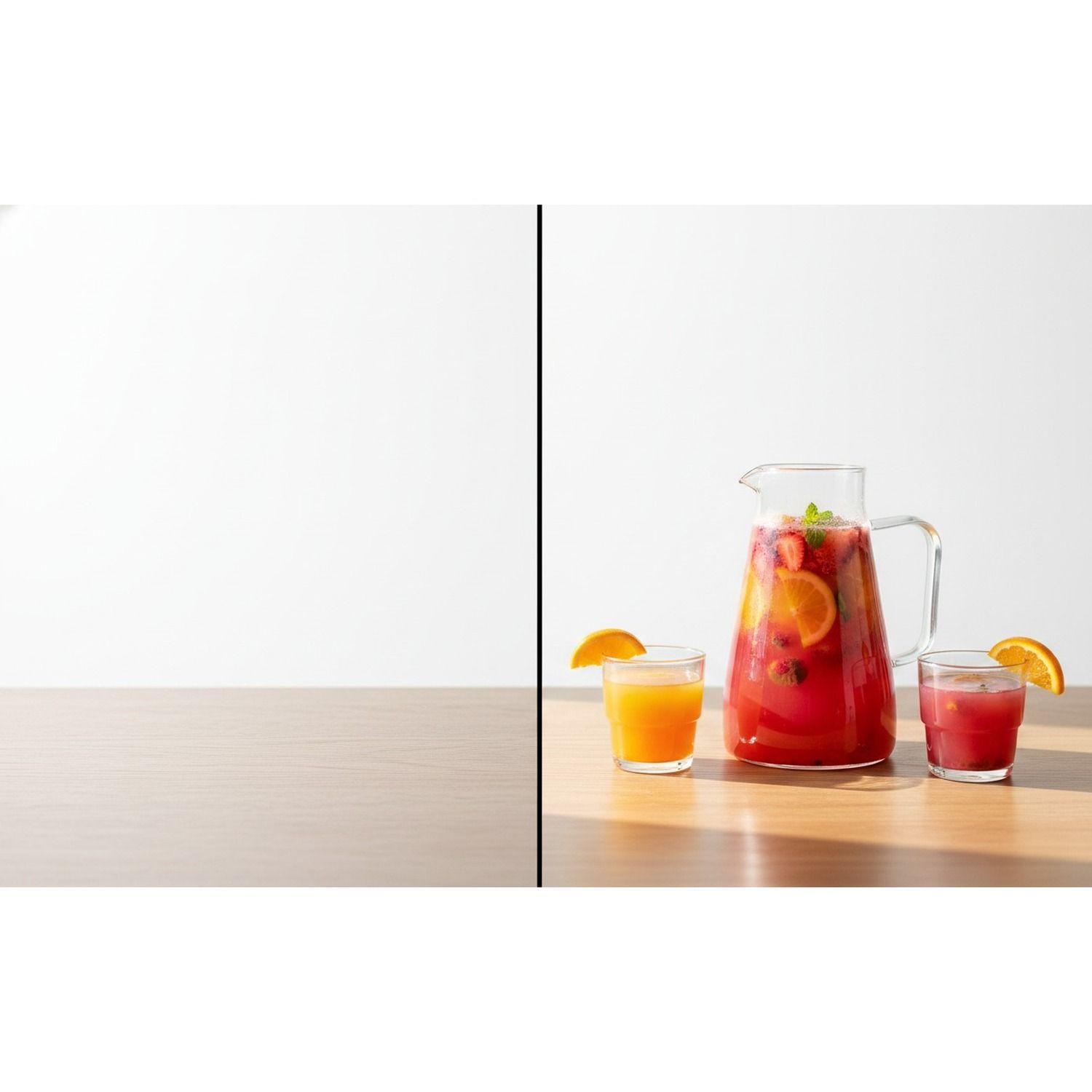 Jarra de Vidrio con Tapa Transparente Moderna 1700mL-7
