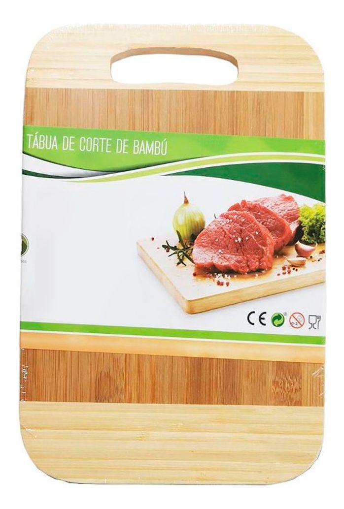Tabla De Madera Bambo Multiusos Cortar Verduras 20x30 -0