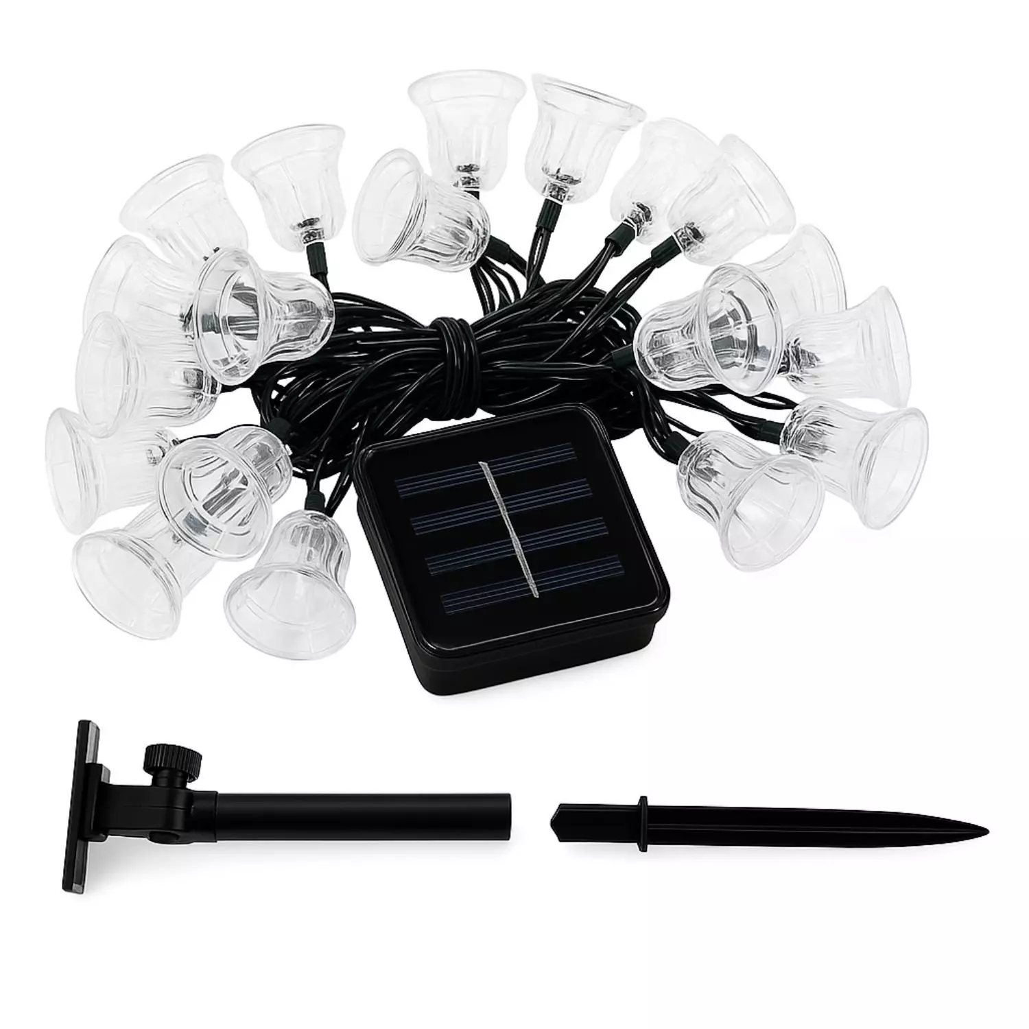 Luces Navidad Led Campana Solar 4M RGB Decoracion Jardin-2