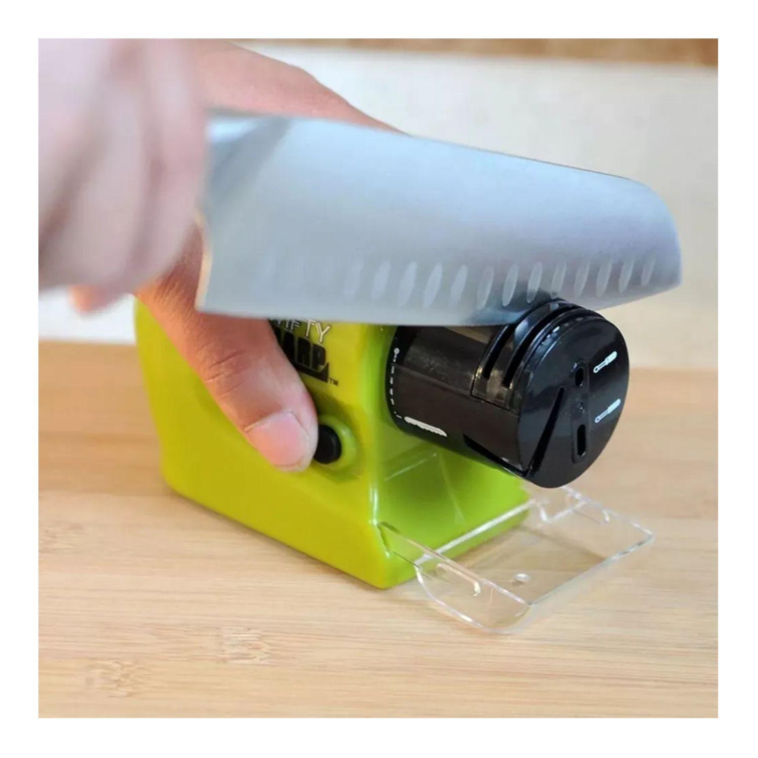 Afilador Electrico Verde 15cm Herramienta De Cocina Eficaz-2