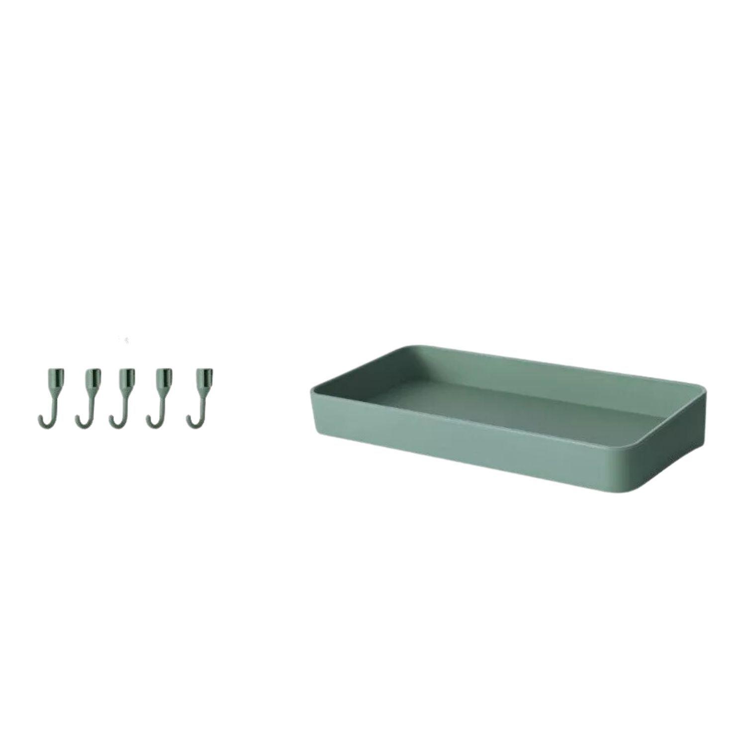 Rejilla Soporte Plástico Baño Verde Rectangular Durable-2