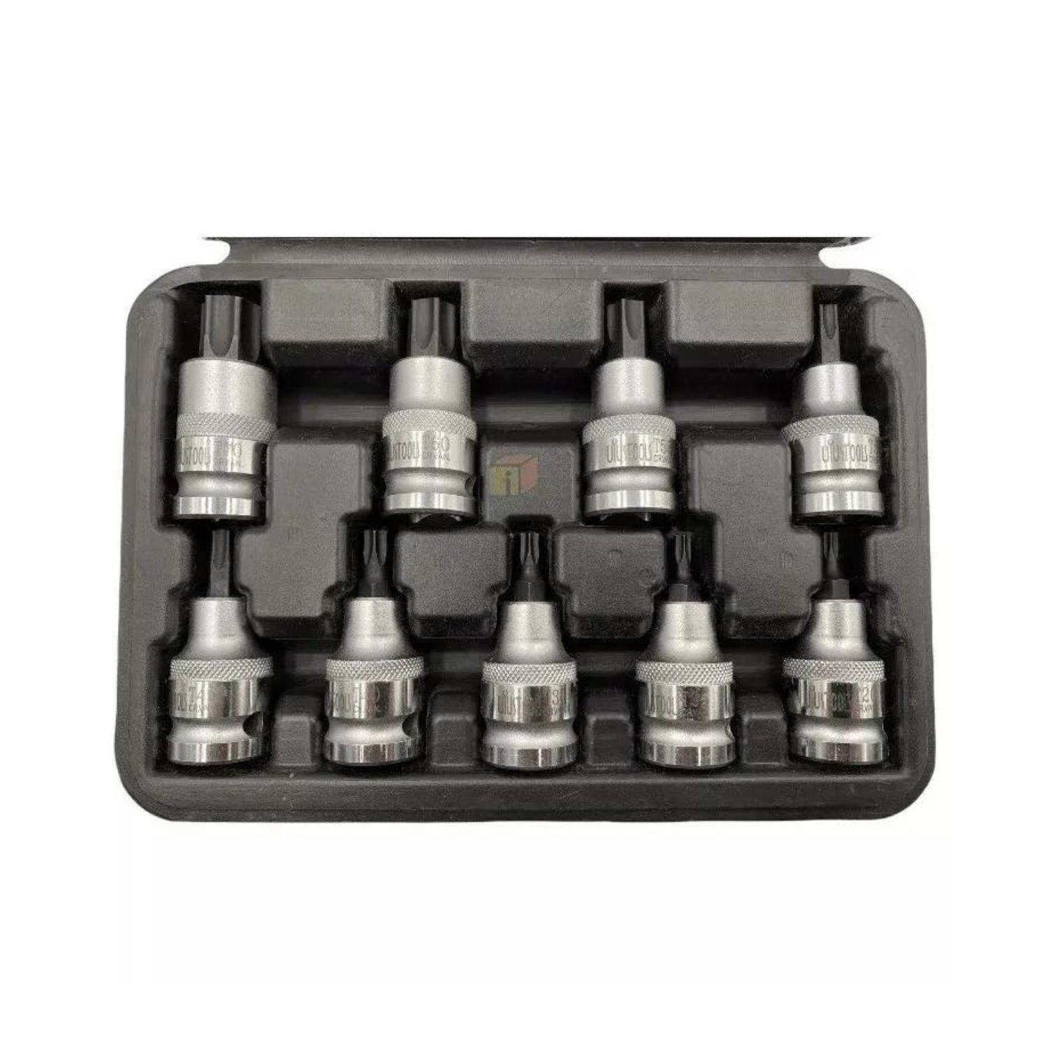Set Juego de Dados 9 Pzas Torx Profesional 55mm Ferreteria-2