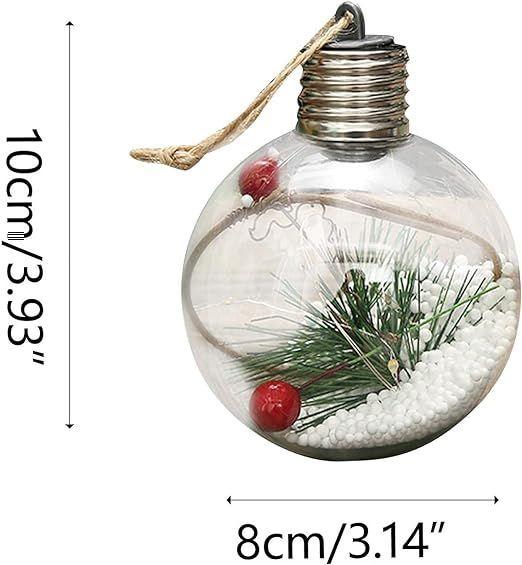 12 Esferas Navideñas Con Luz Led Deco Navidad 8cms Surtidos-1