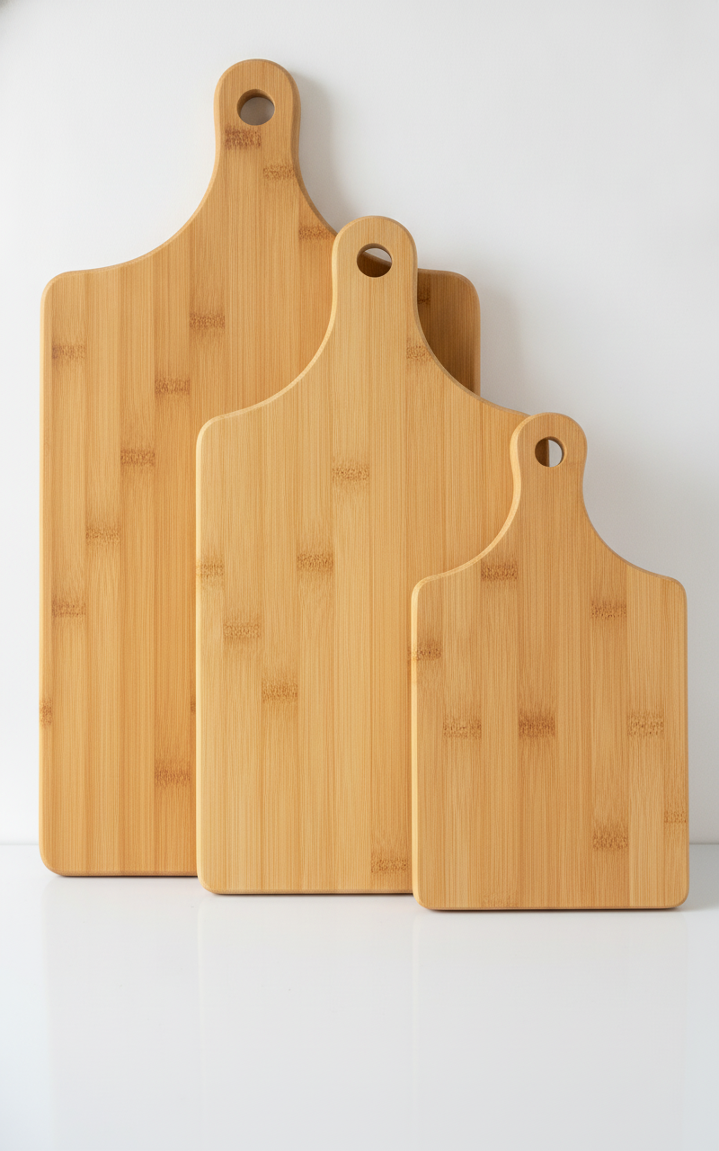 Tabla Picoteo Bambú Asado Corte Madera Natural 33x18cm-4