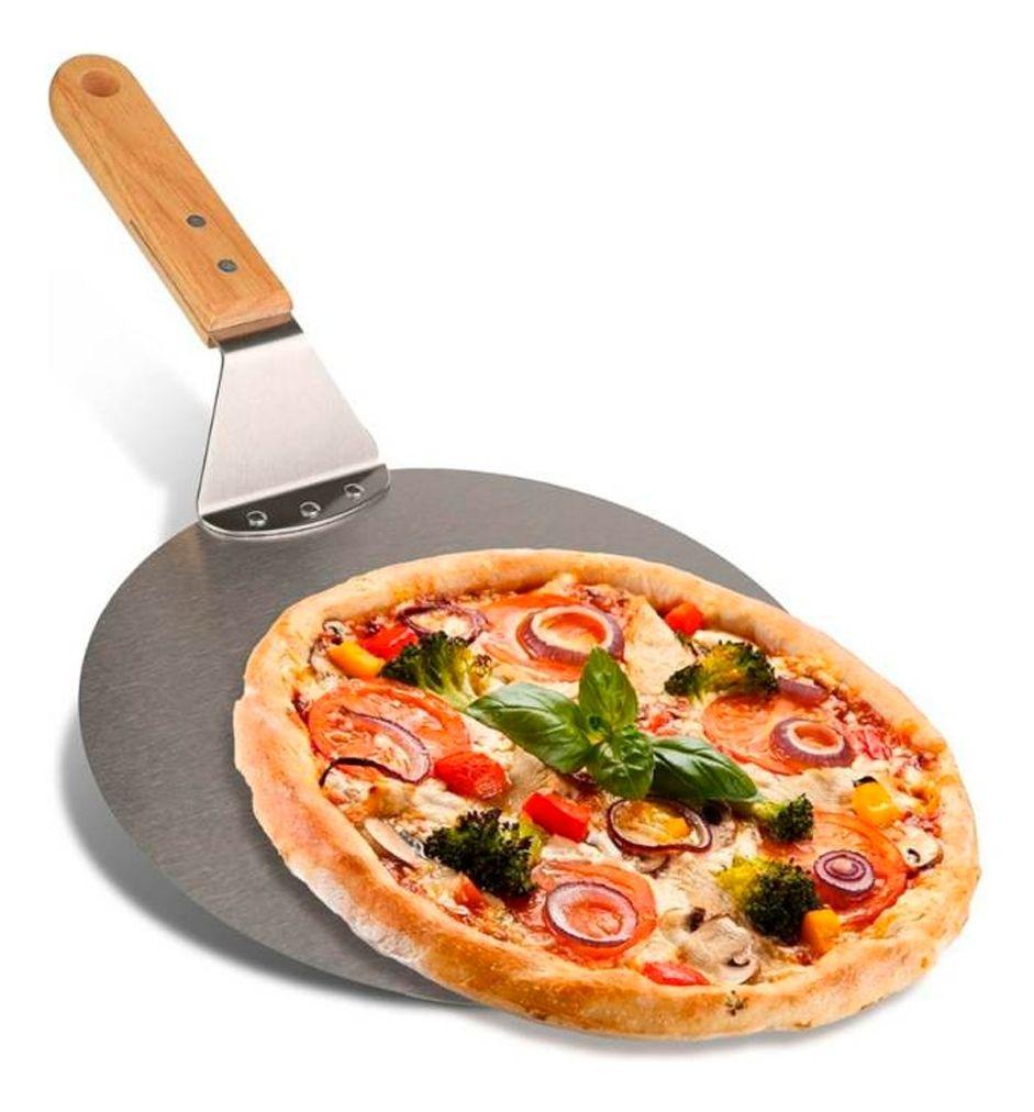 Pala De Pizza 25cm Espátula Con Mango De Madera Cocina-0