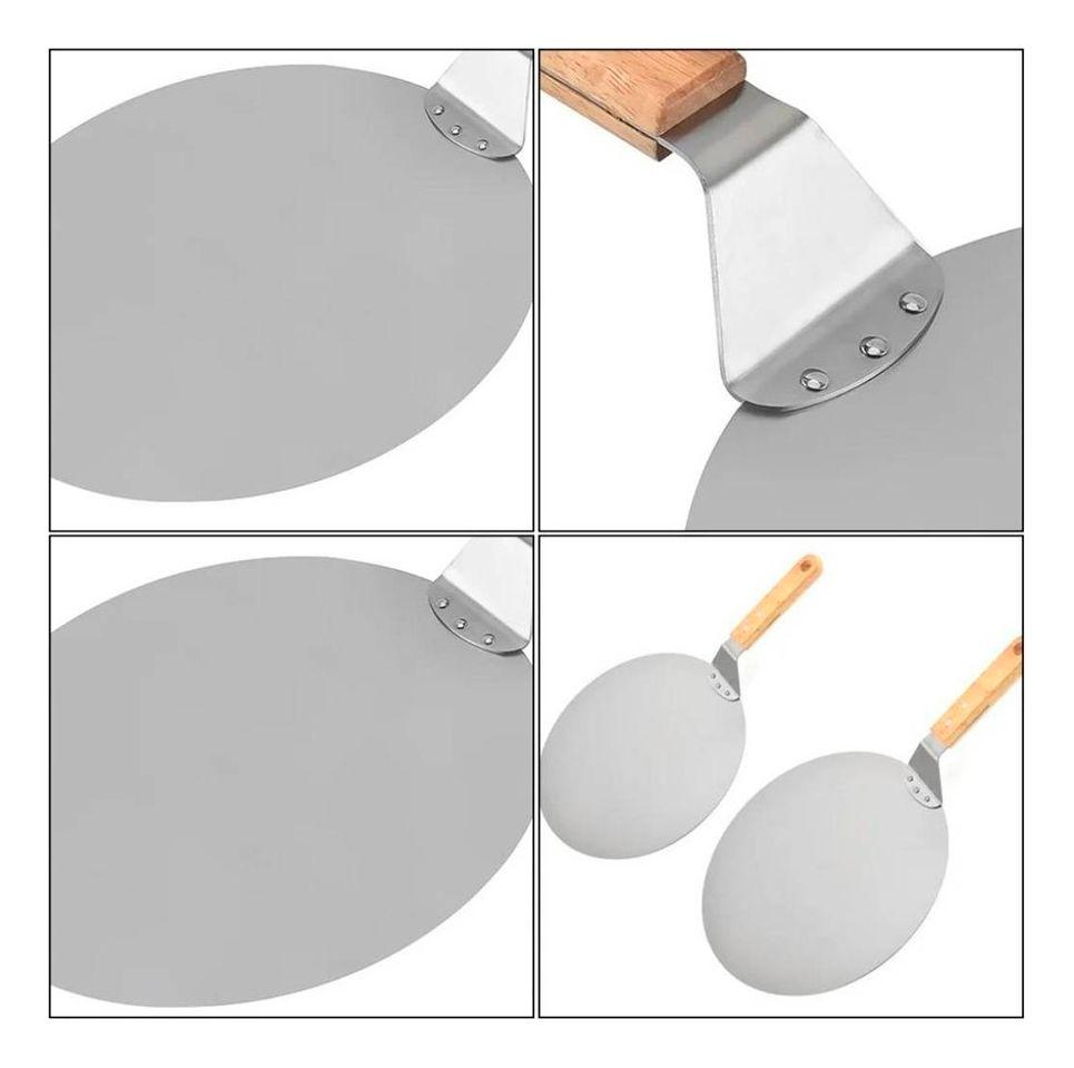 Pala De Pizza 25cm Espátula Con Mango De Madera Cocina-1