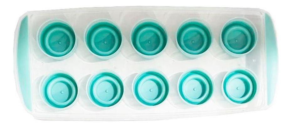 Molde Bandeja Para Hacer Hielo Retractil Silicona Verde-1