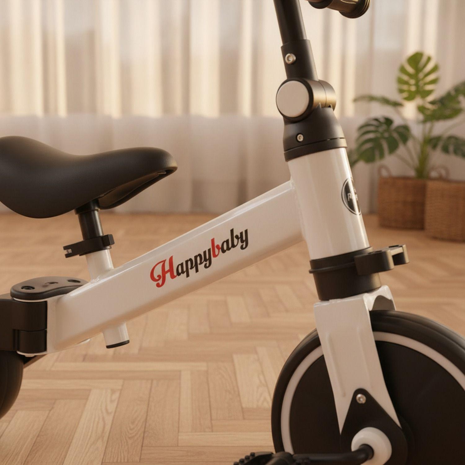 Bicicleta Equilibrio Plegable Infantil Acero 70cm Blanco-4