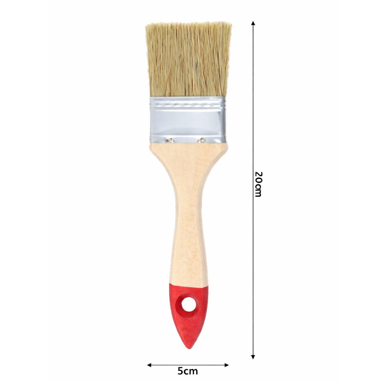 Set 6 Brochas Mango Madera 2 Pulgadas Para Pintura Pintar-2