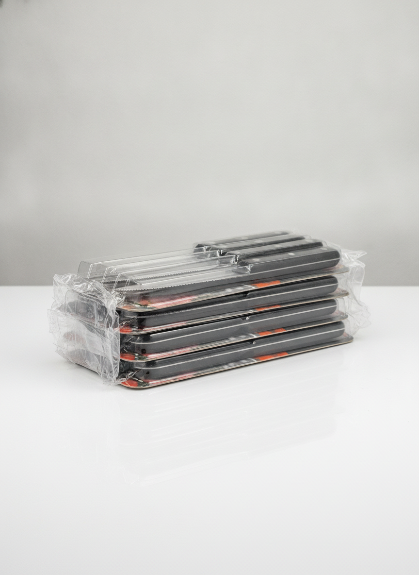Set 4 Cuchillos Sierra Asado Parrilla Mango Negro Camping-6