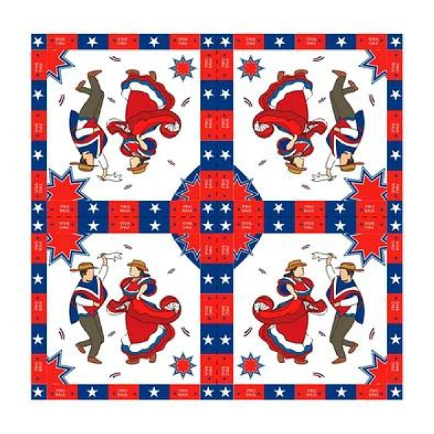 Set 16 Servilletas de Papel Viva Chile 33x33cm Fiestas Patrias-0