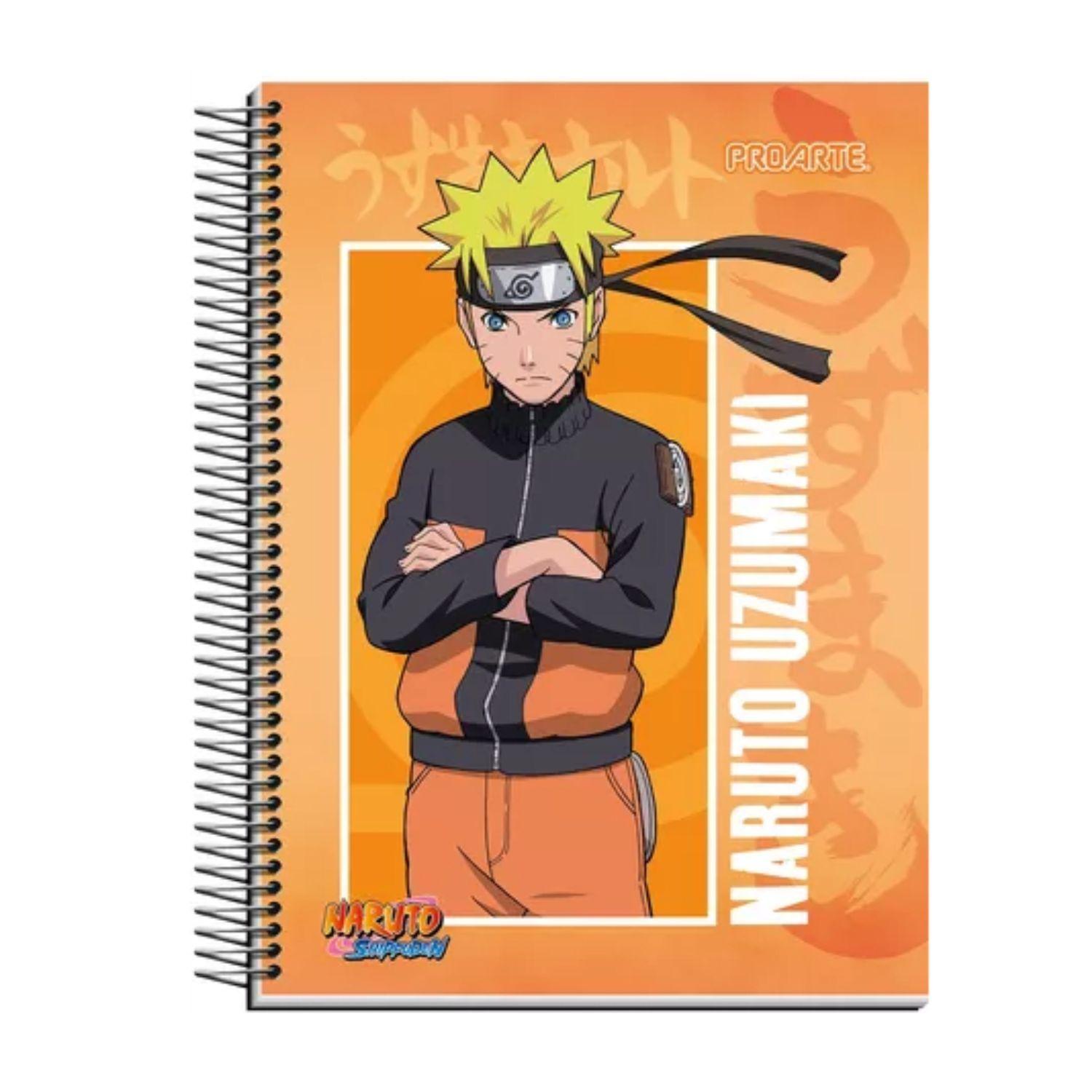Pack 4 Piezas Cuadernos Espiral Diseño Anime Naruto Uzumaki-2