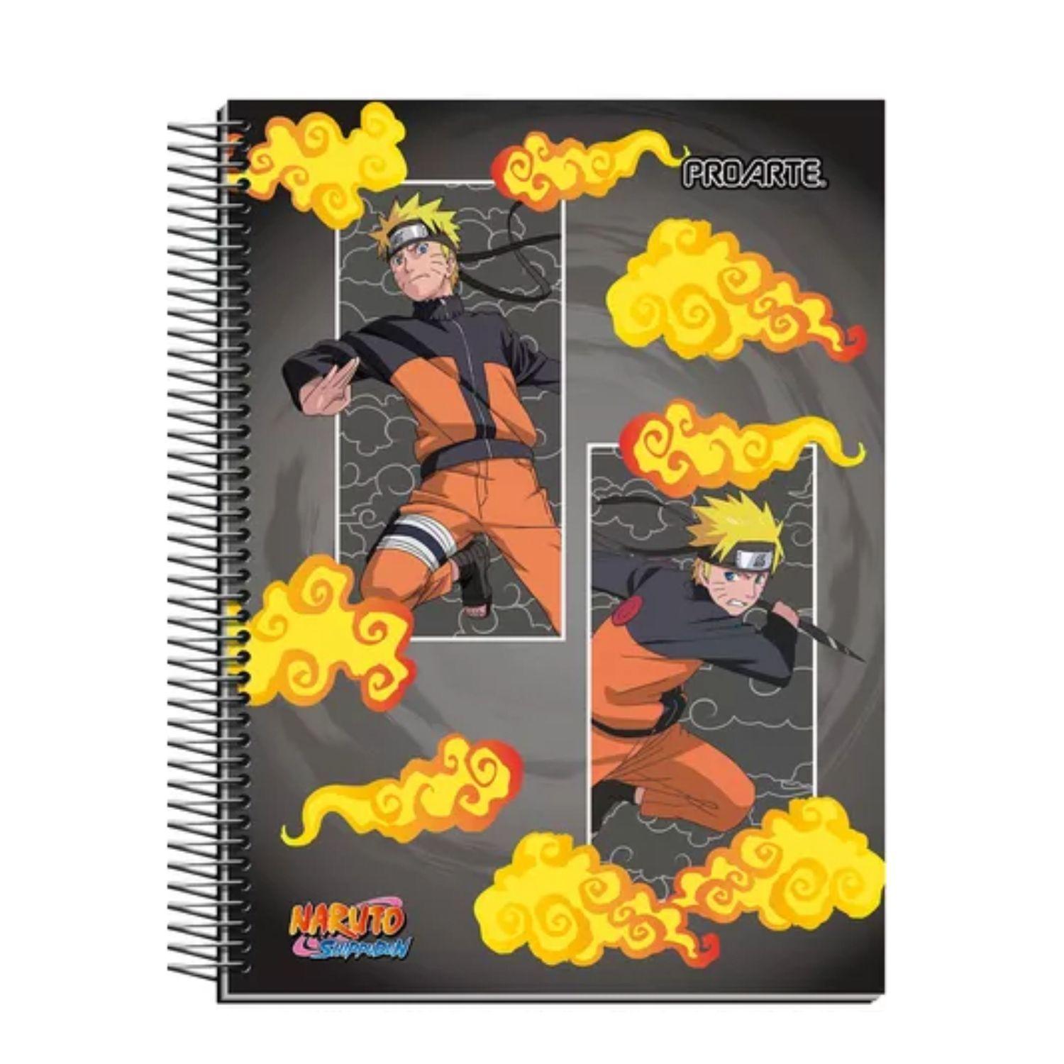 Pack 4 Piezas Cuadernos Espiral Diseño Anime Naruto Uzumaki-4