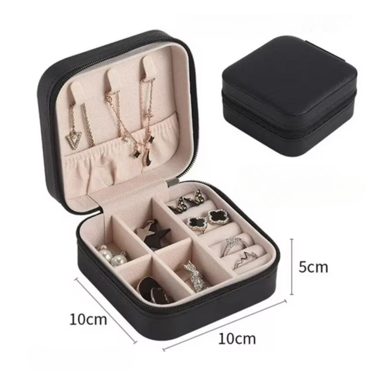 Estuche Organizador Joyas Cuadrado 10cm Joyero Collares Aros-1