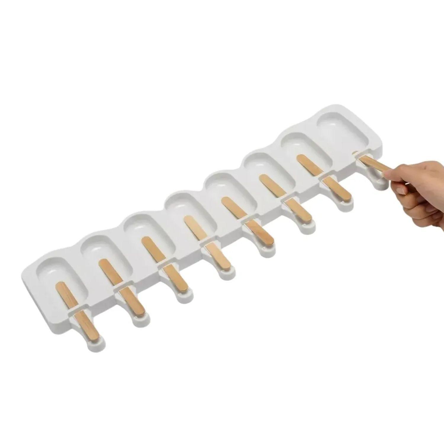 Molde Silicona Helado Paletas Con 8 Cavidades Reposteria-3