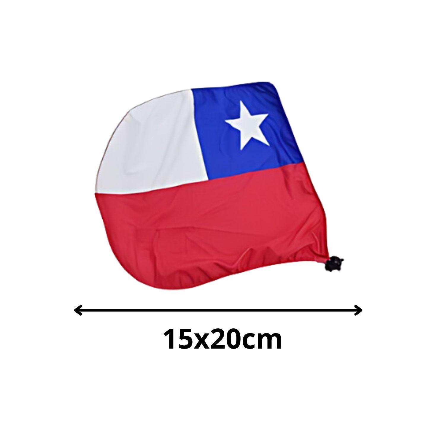 Set 2 Fundas Para Retrovisor de auto Diseño Bandera Chilena-2