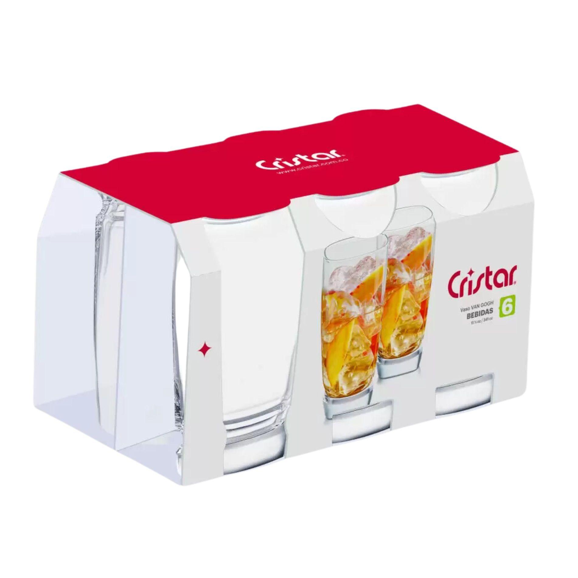 Pack 6 Vasos Altos Modelo Van Gogh De 341mL Cocina Elegante-3