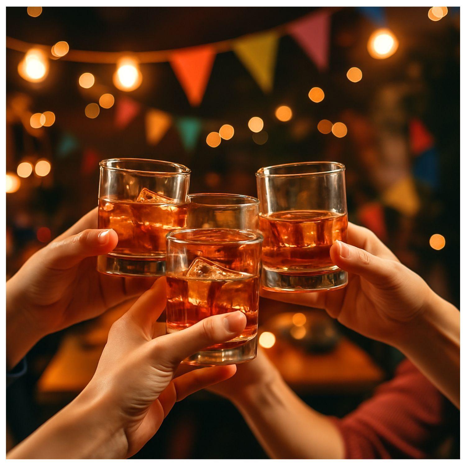 Set 6 Vasos Bajos Manhatan Jugo Whisky Bebidas 340mL-2