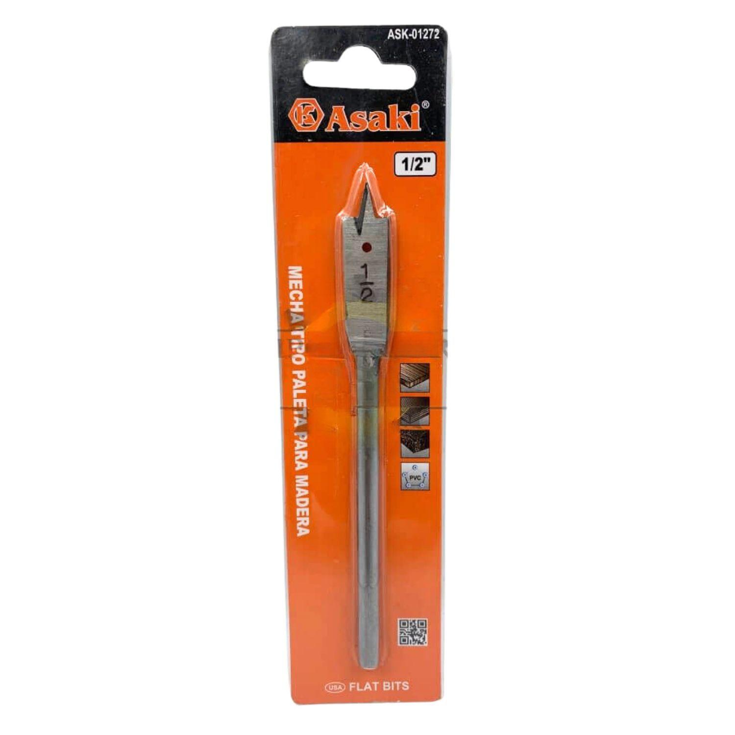 Broca Plana Paleta de 1/2" Accesorio Ferreteria 01272-0