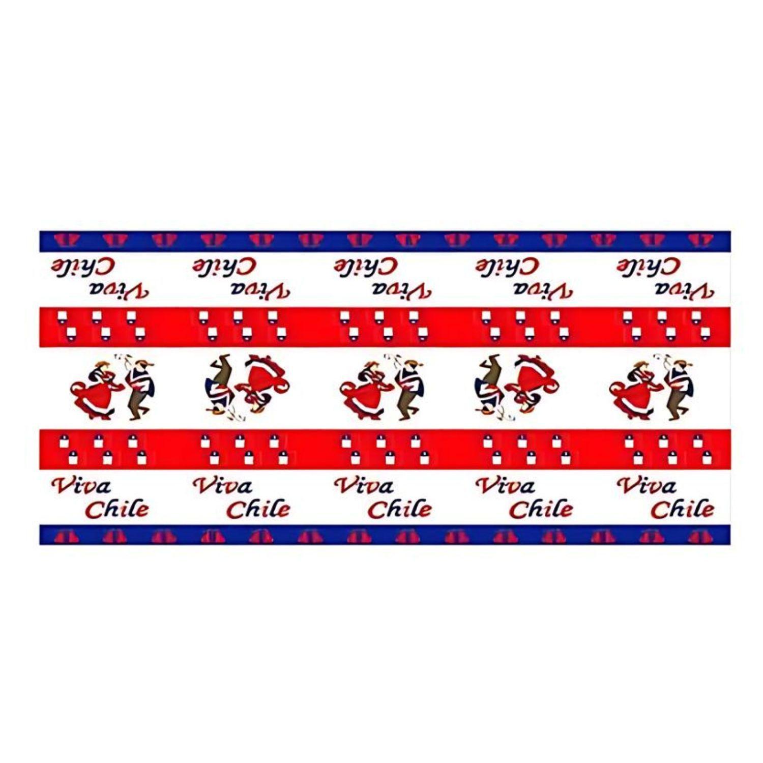 Mantel Huasos Fiestas Patrias Chile 137x274cm Cotillon-0