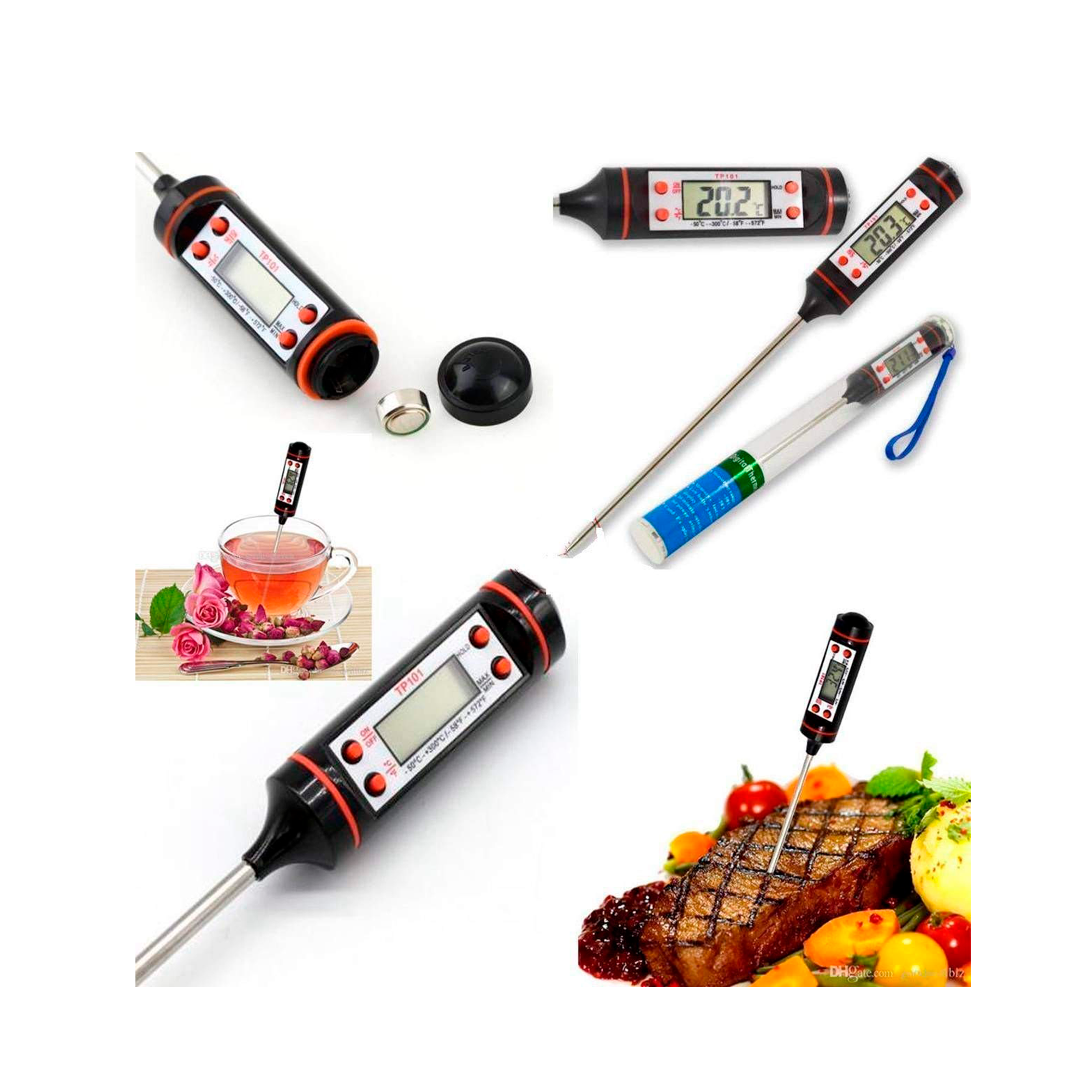 Termómetro Digital Sonda Cocina Temperatura Alimentos Carnes-7