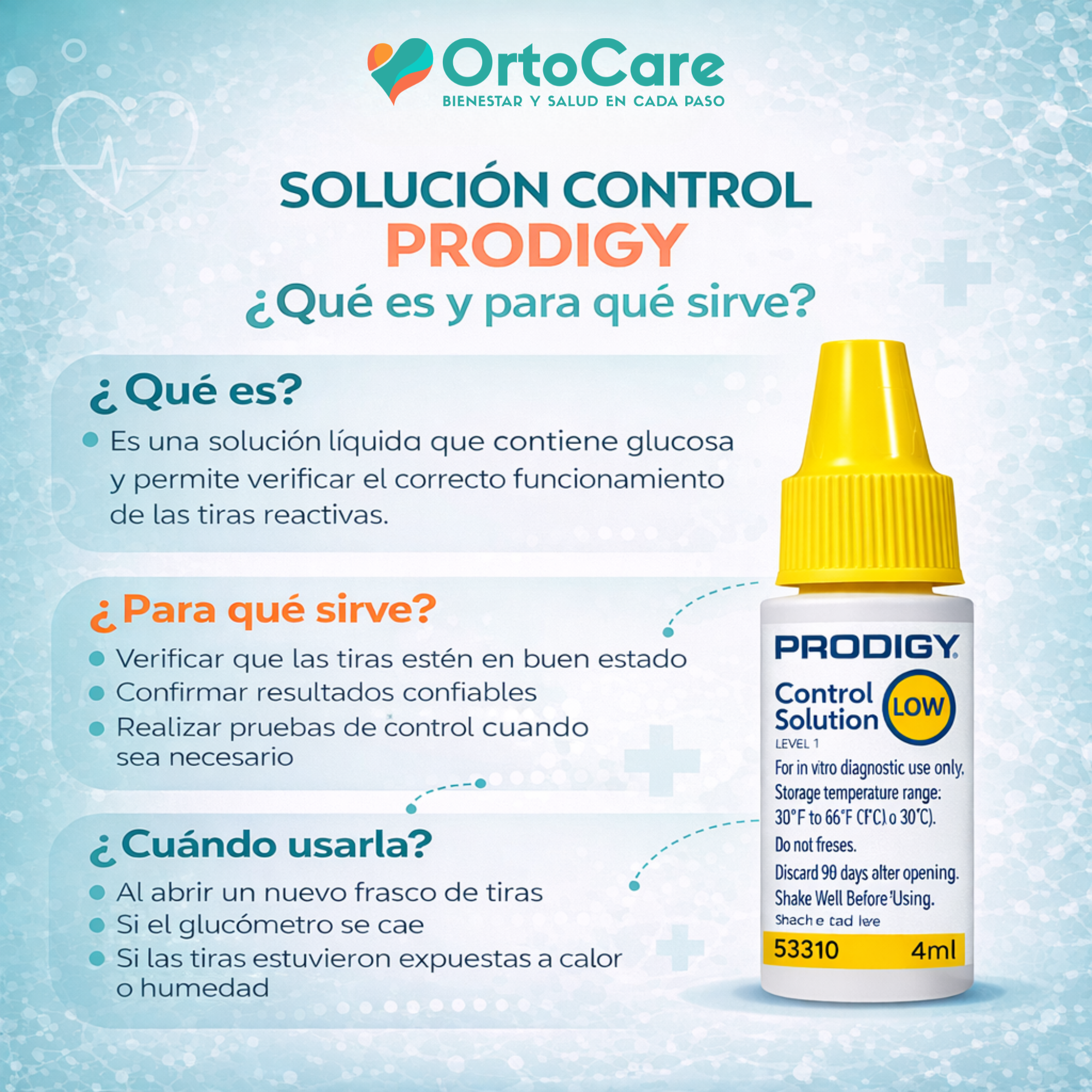 100 Tiras Reactivas Prodigy + Solucion de Control-2